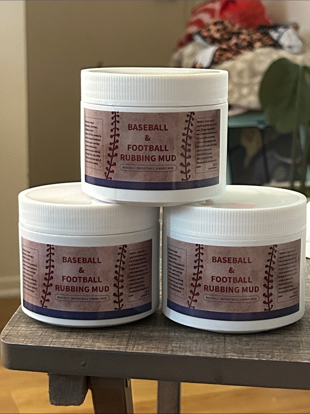 Baseball & Football Rubbing Mud - set of 3